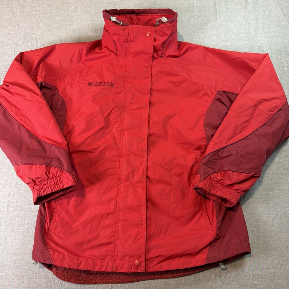 Columbia Women's Red Core Interchange 3 in 1 Full Zip Winter Jacket w/ Liner - M